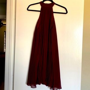 Keepsake Burgundy Halter Dress